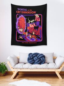 Stevenrhodes 卡通圖案掛毯 - 彩色 - 查看 3