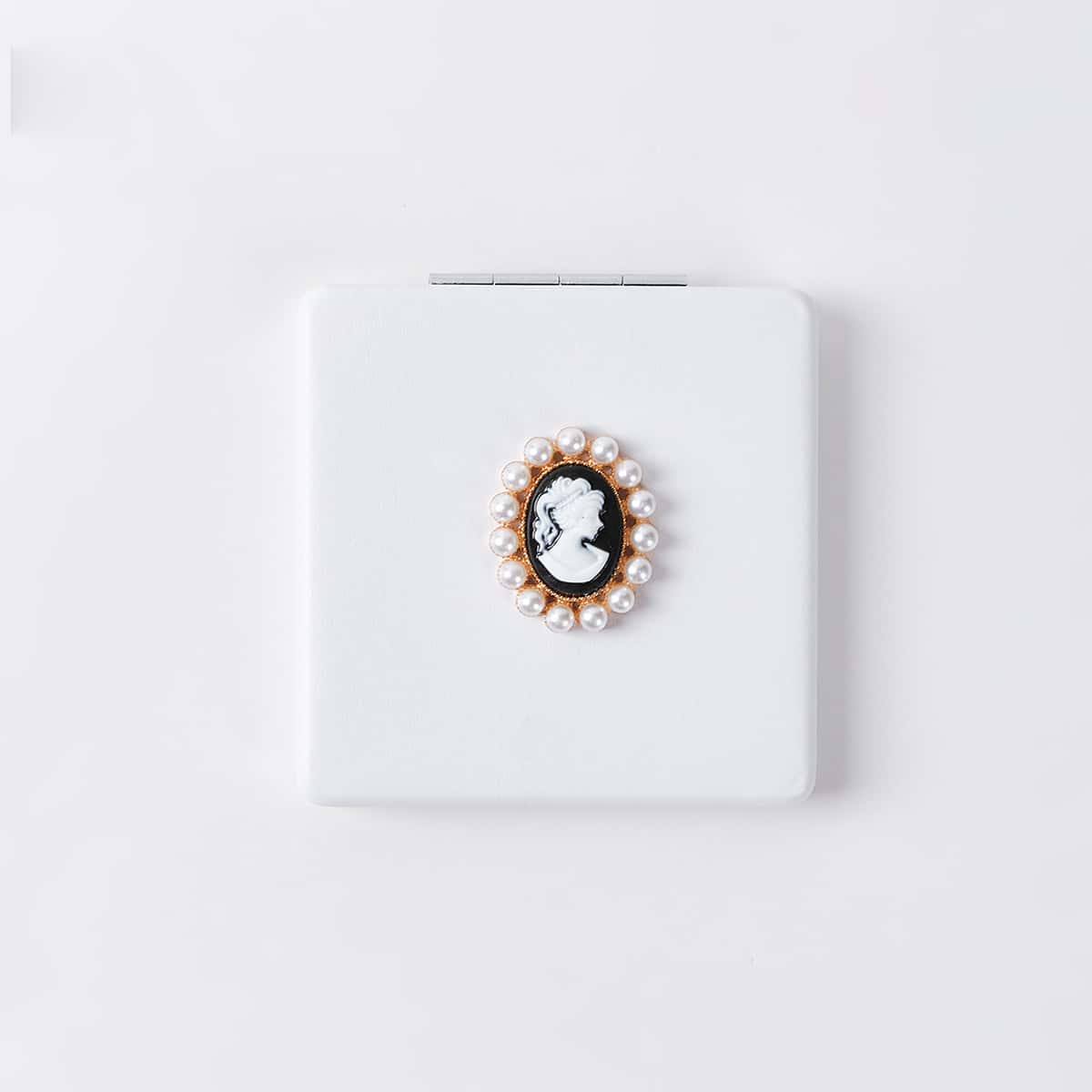 

Vintage Makeup Mirror, White