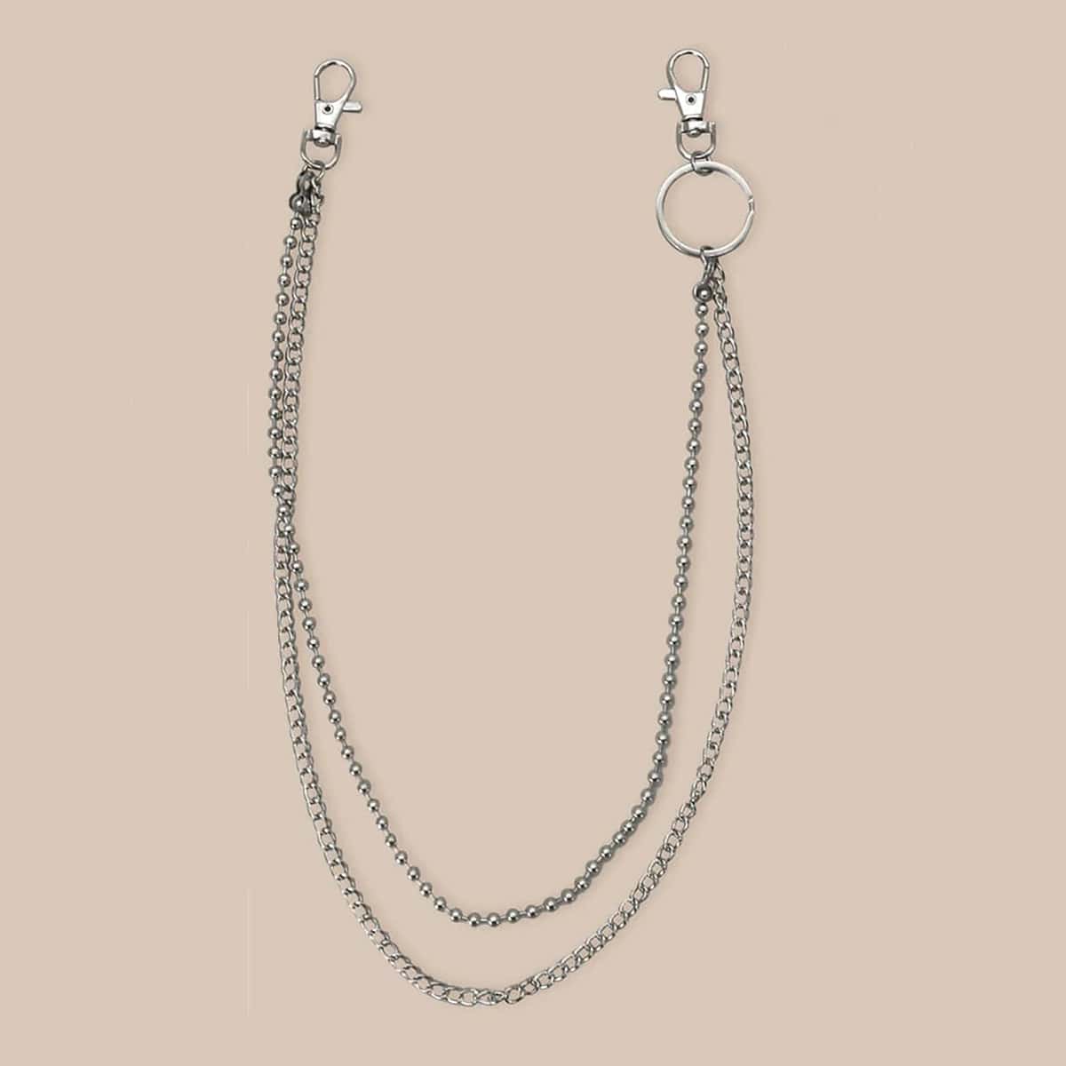 

Ring Linked Pant Chain, Silver
