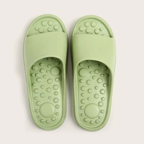 

Minimalist Open Toe Slides, Green