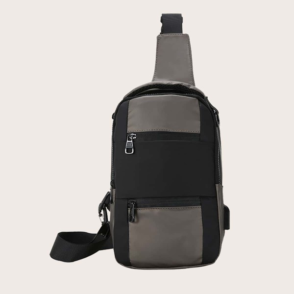 

Men Colorblock Fanny Pack, Gold