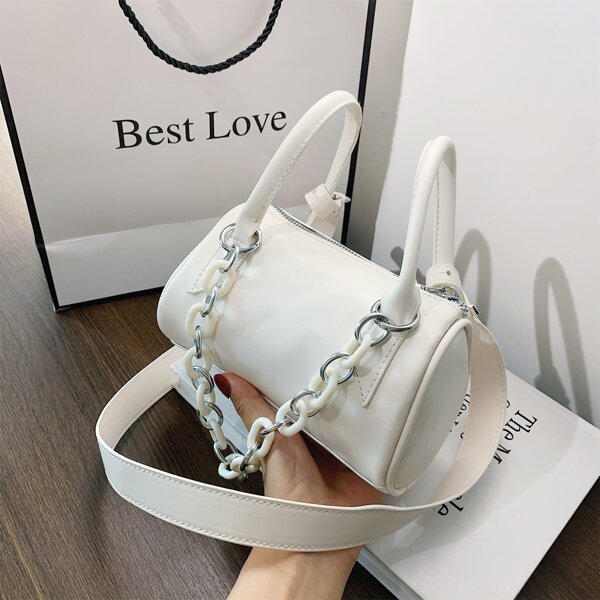 

Minimalist Boston Bag, Beige
