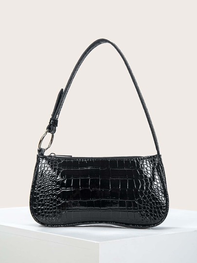 Sac Minimaliste À Relief Crocodile Pour Les Adolescentes, Les Étudiantes, Les Nouvelles Et Les Employées, Parfait Pour Le Bureau, L'université, Le Travail, Les Affaires Et Les Déplacements