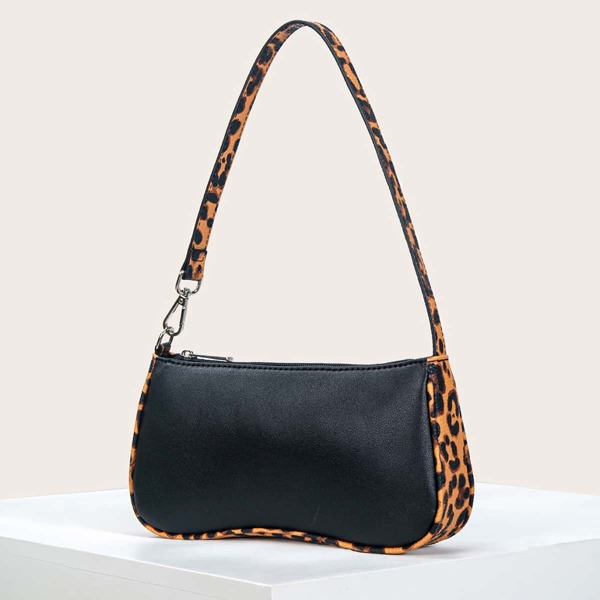 

Leopard Baguette Bag, Multicolor