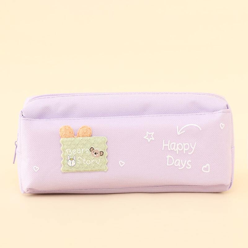 

Cartoon Graphic Pencil Case, Lilac purple