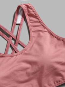 Yoga Floral 三件套運動胸罩和標語圖案背心上衣和熱帶緊身褲