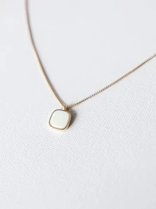 DAZY 幾何吊墜項鍊 - 金黃色 - 查看 6