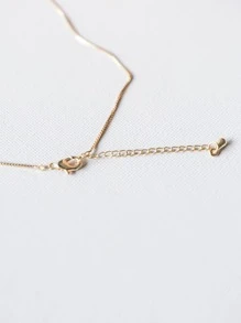 DAZY 幾何吊墜項鍊 - 金黃色 - 查看 7