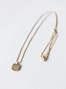 DAZY 幾何吊墜項鍊 - 金黃色 - 查看 8