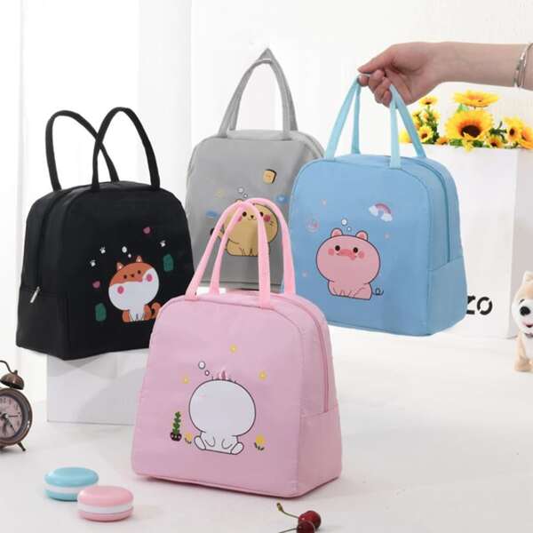 

1pc Cartoon Graphic Random Lunch Box Bag, Multicolor