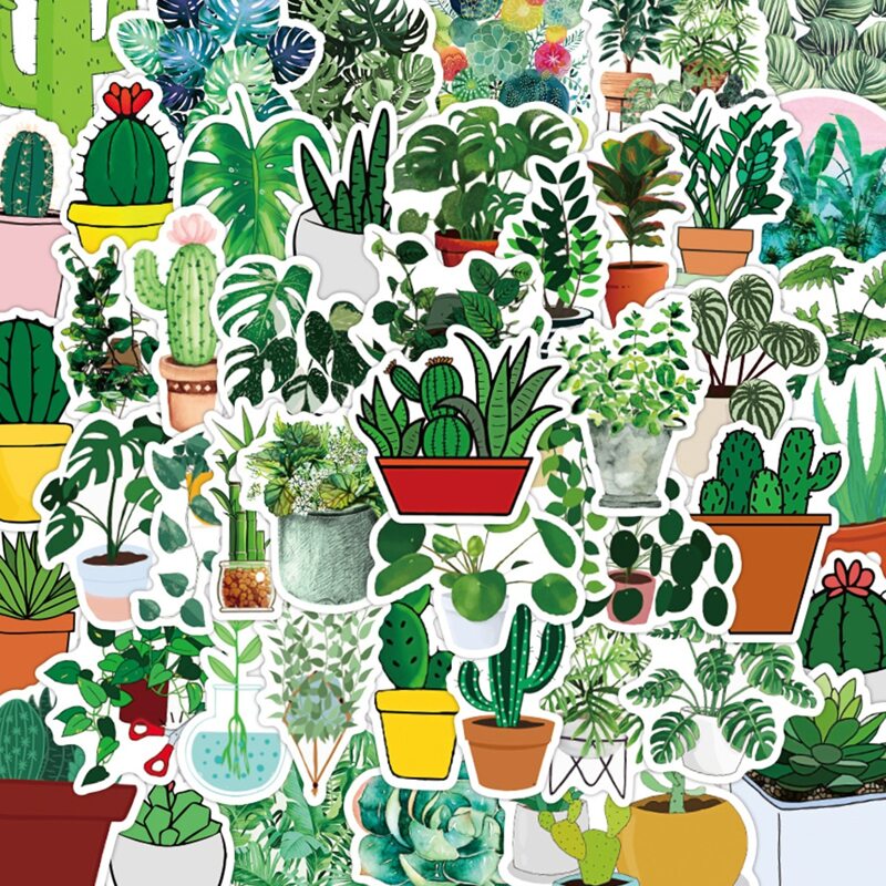 

50pcs Plant Sticker, Multicolor