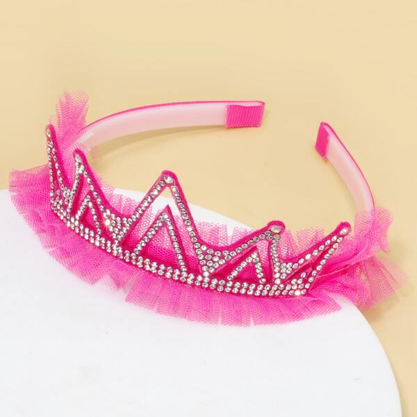 

Toddler Girls Rhinestone Decor Headband, Hot pink