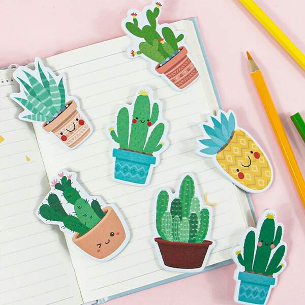 

1pack Random Plant Sticky Note, Multicolor