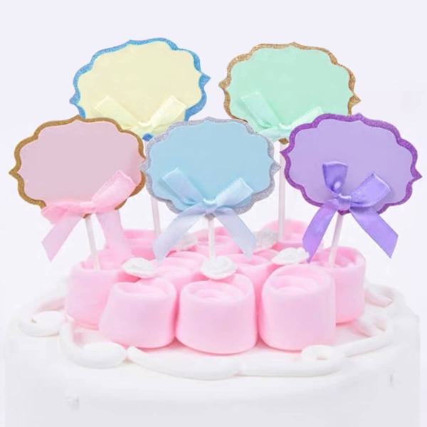 

5pcs Random Color Cake Topper, Multicolor