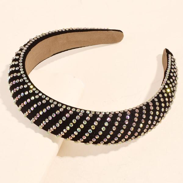 

Rhinestone Decor Headband, Black