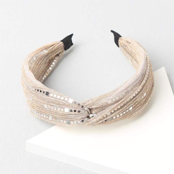 

Knot Decor Headband, Champagne