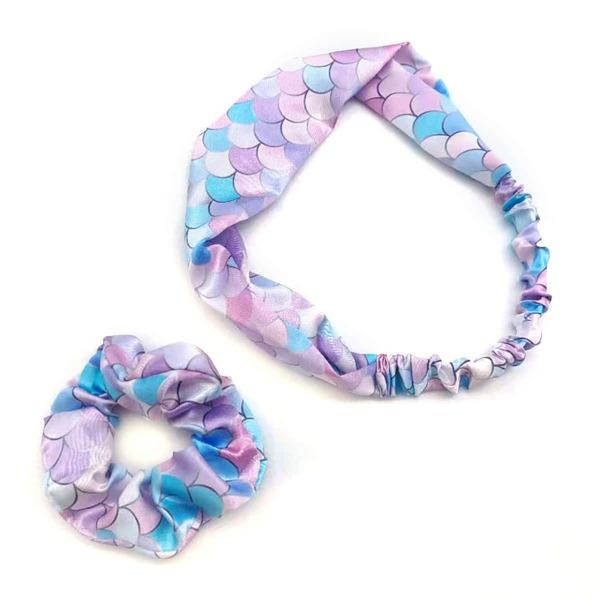 

Color Block Scrunchie & Hair Band, Multicolor