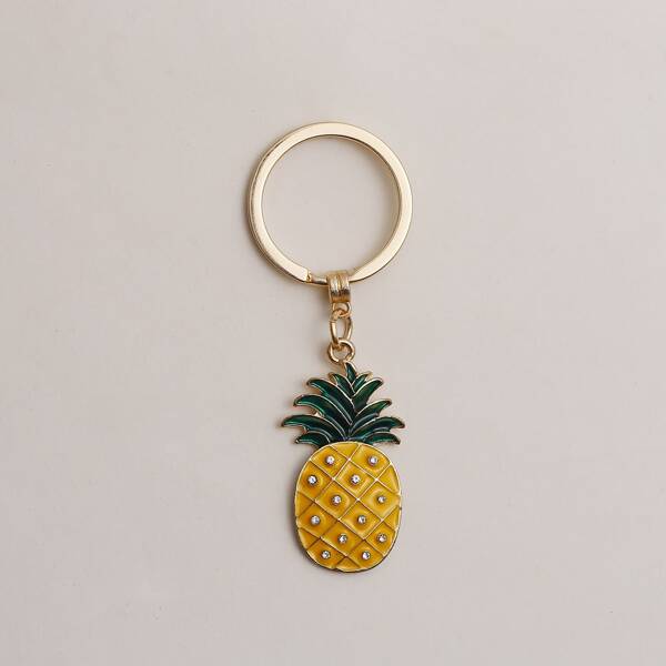 

Pineapple Charm Keychain, Multicolor