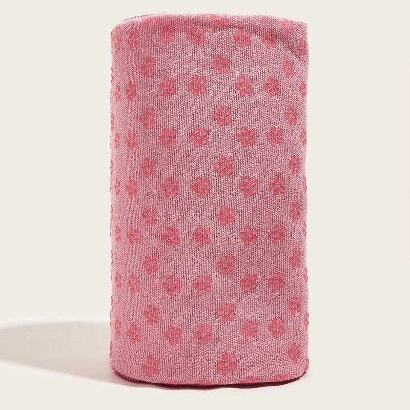 

Flower Pattern Yoga Towel Non-Slip Blanket, Pink