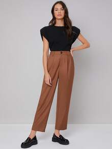 BizChic Shoulder Pad Sweater Vest - Black - View 4