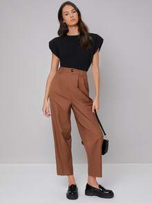 BizChic Shoulder Pad Sweater Vest - Black - View 5