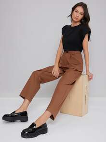 BizChic Shoulder Pad Sweater Vest - Black - View 6