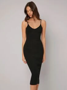 BizChic Váy yếm len vừa vặn Trang phục làm việc - màu đen - Xem 1