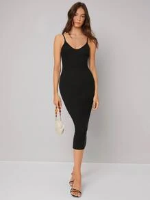 BizChic Váy yếm len vừa vặn Trang phục làm việc - màu đen - Xem 4