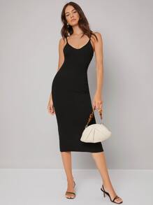 BizChic Váy yếm len vừa vặn Trang phục làm việc - màu đen - Xem 5