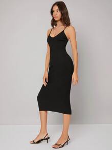 BizChic Váy yếm len vừa vặn Trang phục làm việc - màu đen - Xem 6