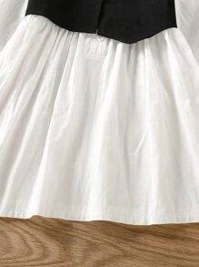 Bộ thời trang bé gái Khối Màu Ăn mặc đẹp - Đen và trắng - Xem 3