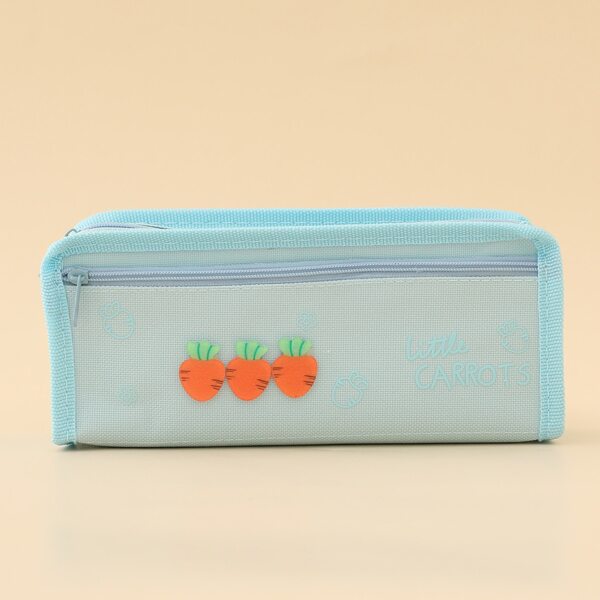 

Carrot Print Pencil Case, Baby blue