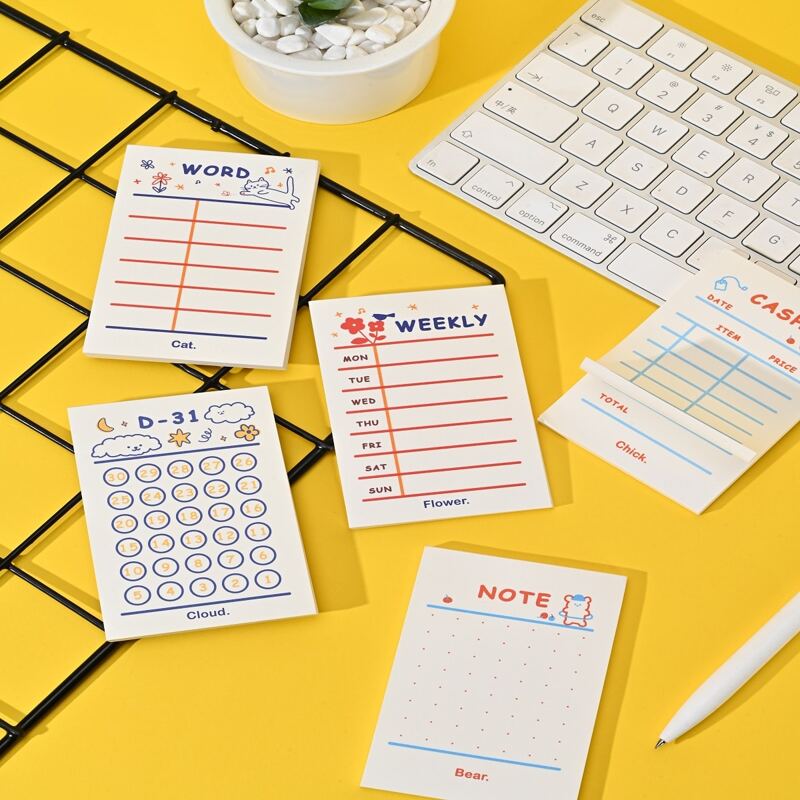 

1pc Cartoon Graphic Random Memo Pad, Multicolor