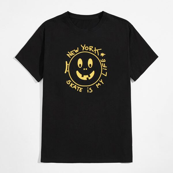 

Guys Letter Graphic Tee, Black