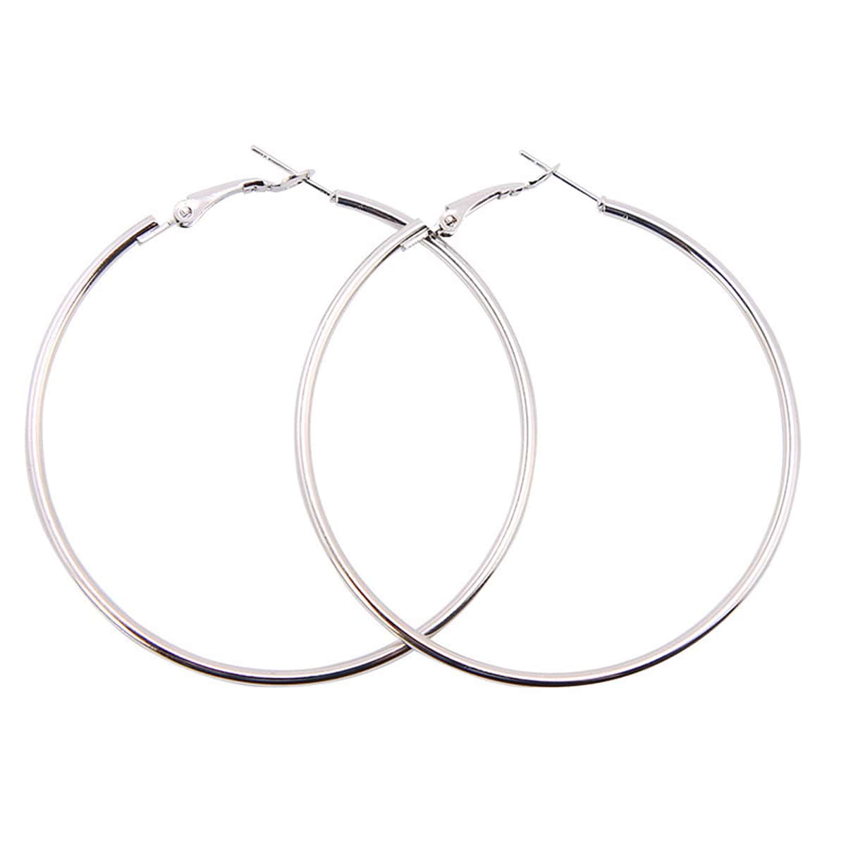 

Minimalist Hoop Earrings, Silver