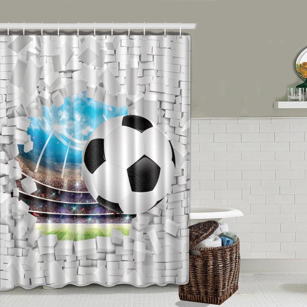

Football Print Shower Curtain, Multicolor