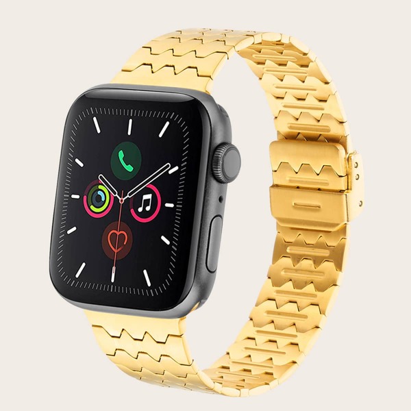

Solid Stainless Steel Watchband For iWatch, Gold