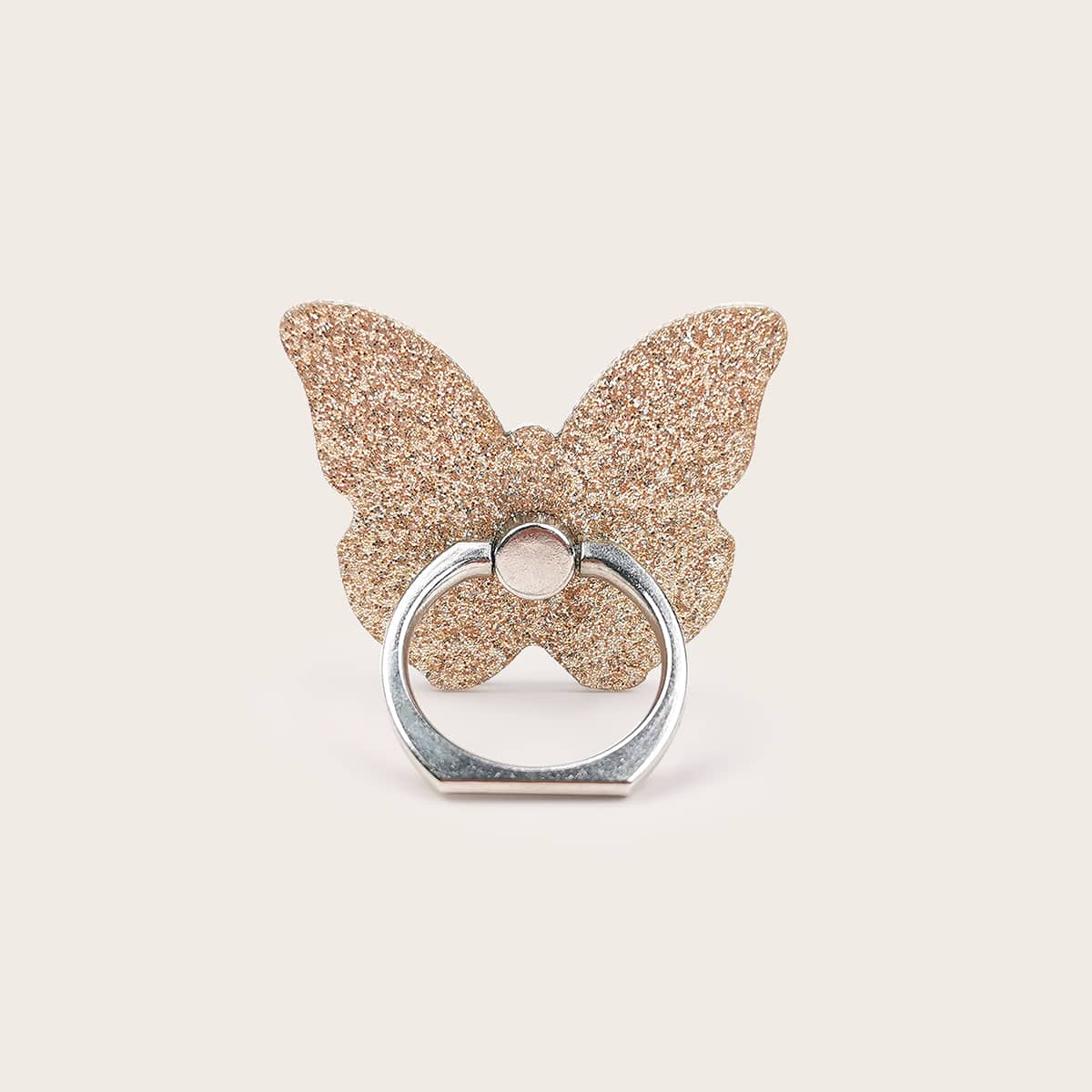 

Glitter Butterfly Decor Phone Ring Holder, Gold