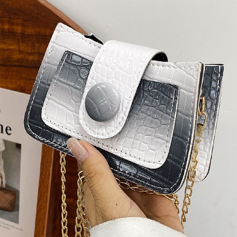 

Mini Snap Button Crossbody Bag, Multicolor