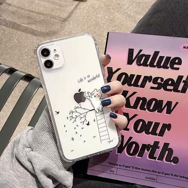 

Cartoon Graphic Clear Phone Case