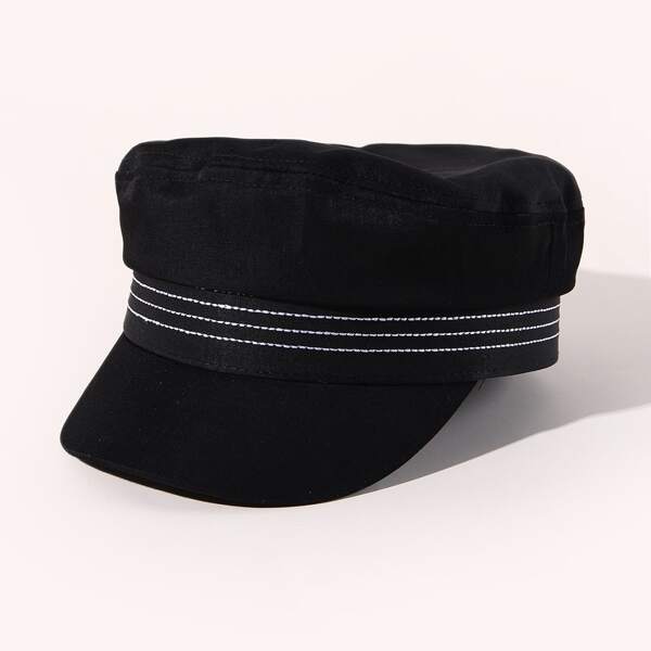 

Simple Baker Boy Cap, Black