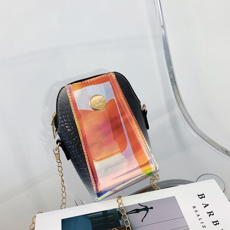 

Holographic Crossbody Bag, Dark grey