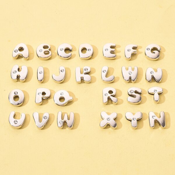 

26pcs Letter DIY Jewelry Accessory, Silver