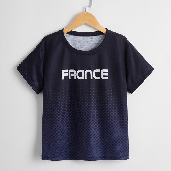 

Boys Letter Graphic T-Shirt, Navy blue