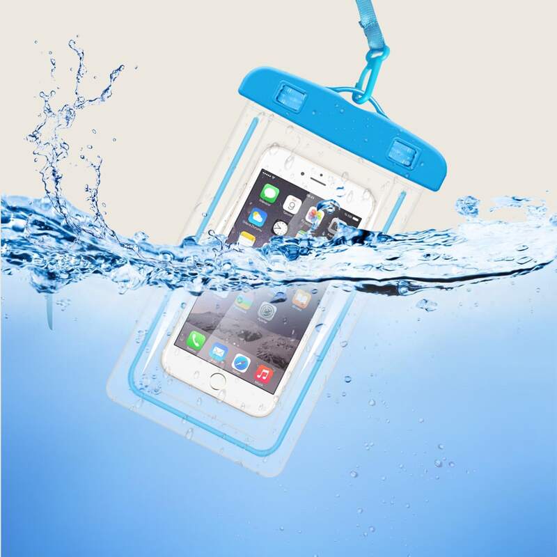 

Luminous Waterproof Phone Bag, Blue