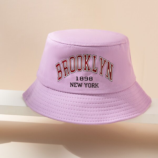 

Letter Graphic Bucket Hat, Purple