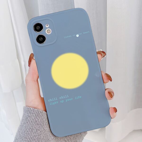 

Letter Graphic Phone Case, Blue