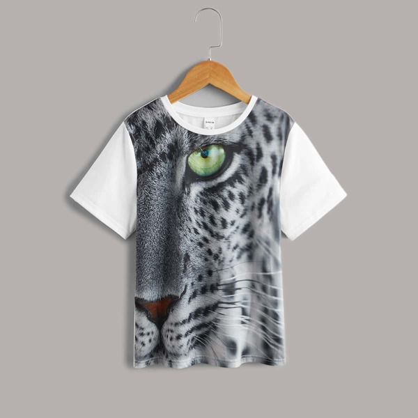 

Boys Leopard Print Tee, Multicolor