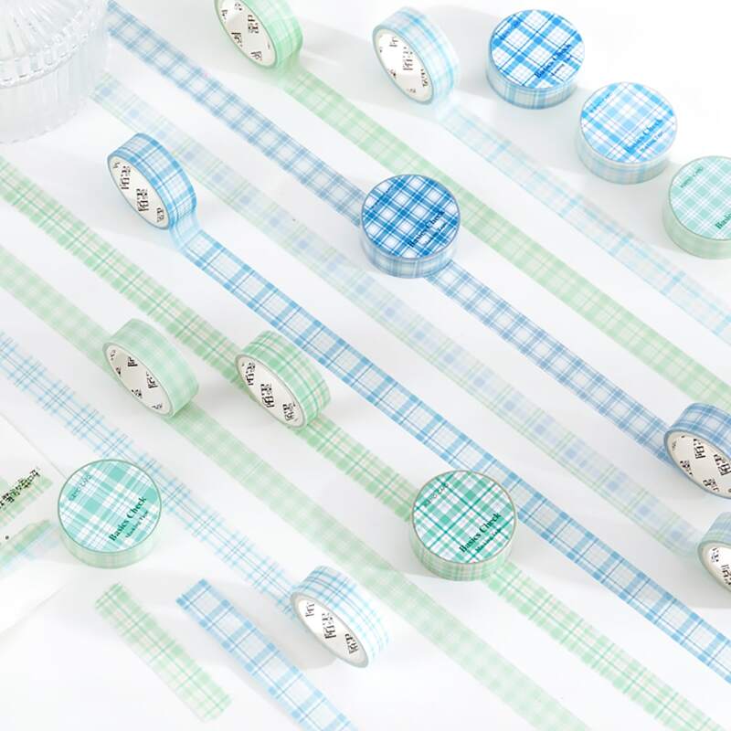 

1roll Plaid Pattern Random Decorative Tape, Multicolor