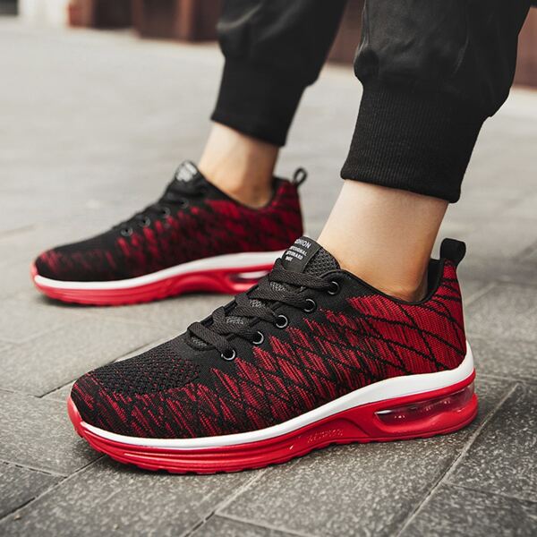 

Men Two Tone Graphic Lace-up Running Shoes, Multicolor